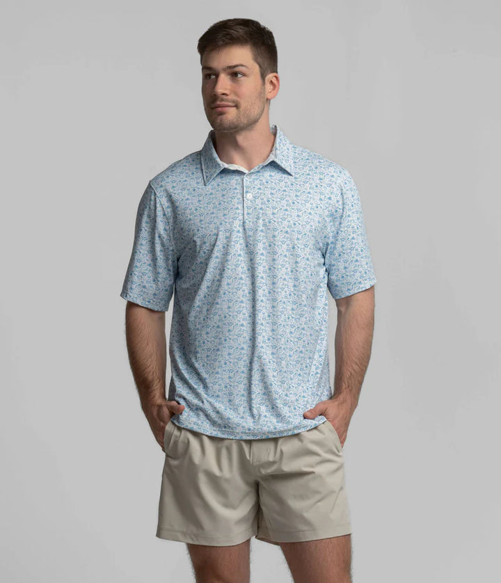 SSCO Men’s Biggest Fan Printed Polo - Powder Blue