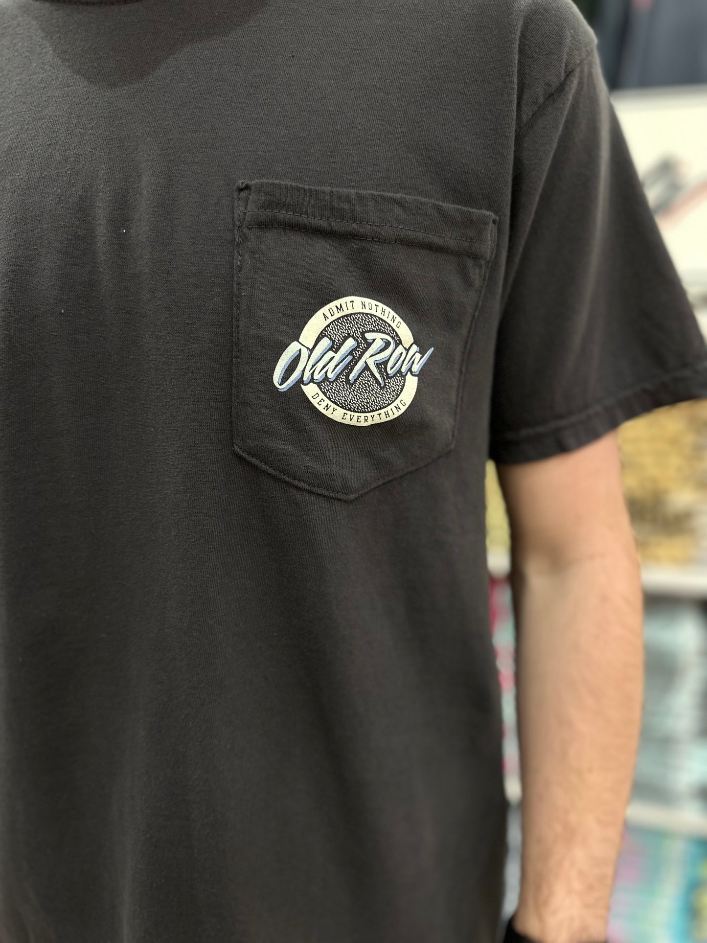 Old Row Circle Logo Pocket S/S T-Shirt - Graphite