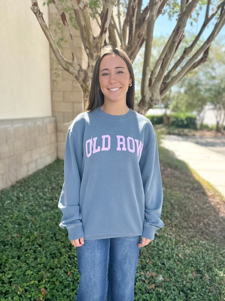 Old Row Logo Sweatshirt - Blue/Pink