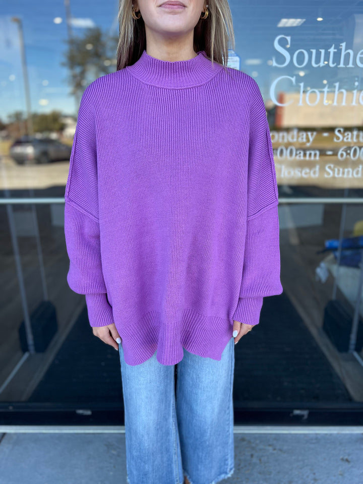 Hit The Slopes Sweater - Violet