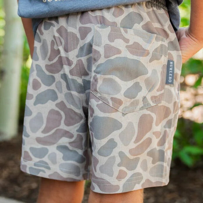 Burlebo Youth Athletic Short - Classic Deer Camo