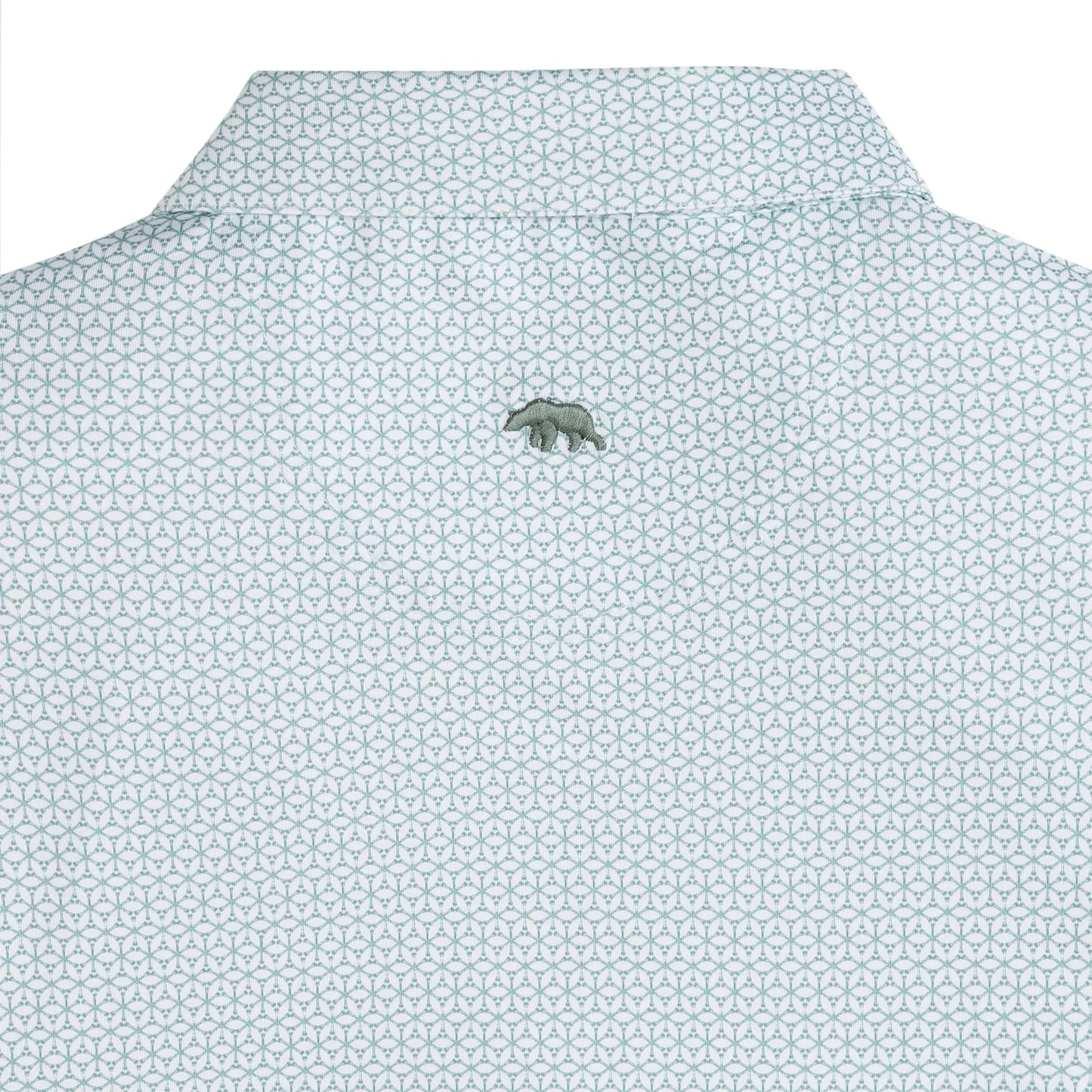 Onward Reserve Out Of Office Printed Performance Polo - Mallard Green