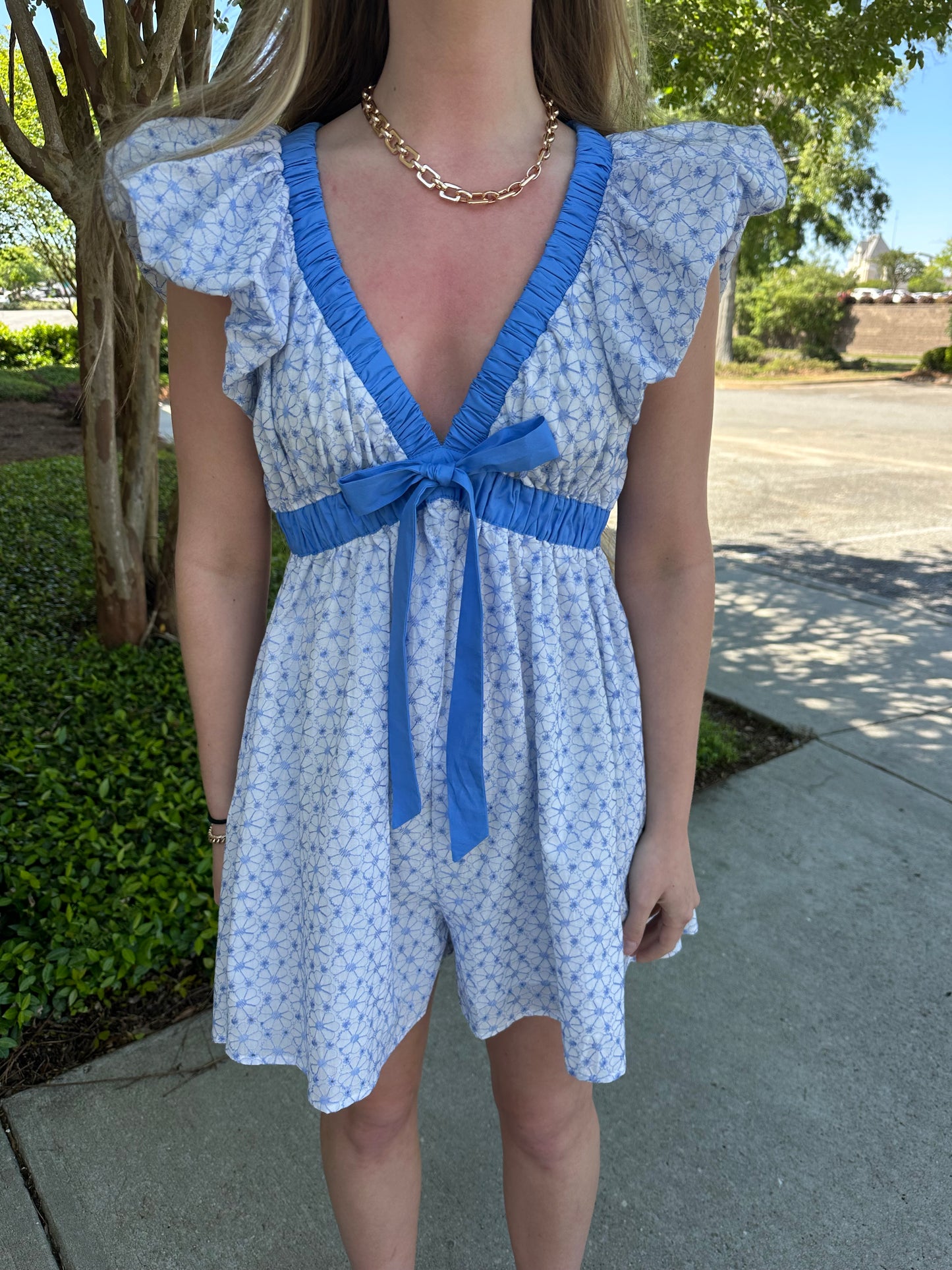 Mary Kate Bow Romper