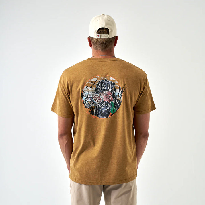Burlebo Men’s Duck Dog Pocket T-Shirt - Light Brown