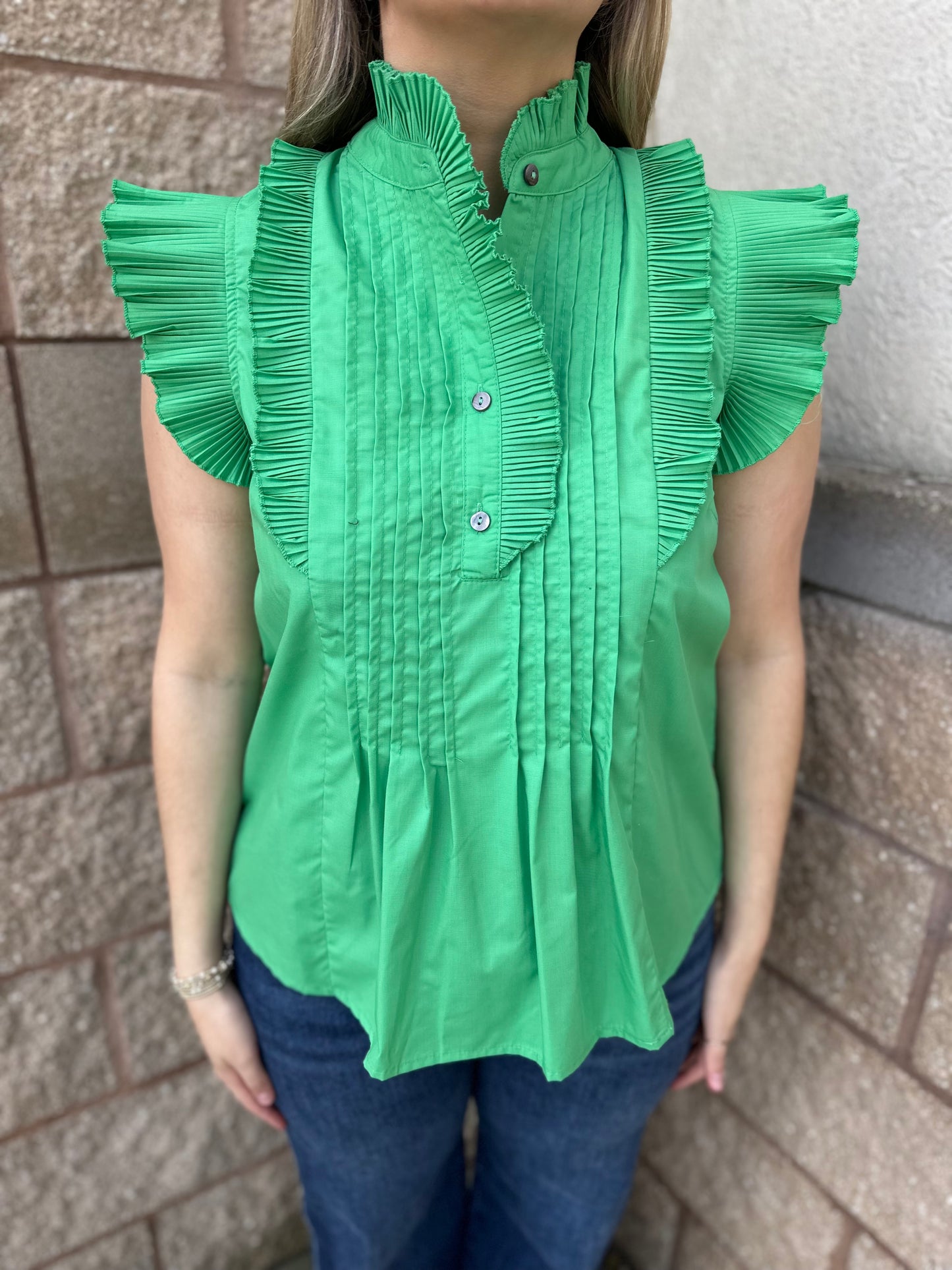 Victorian Ruffled Down Blouse