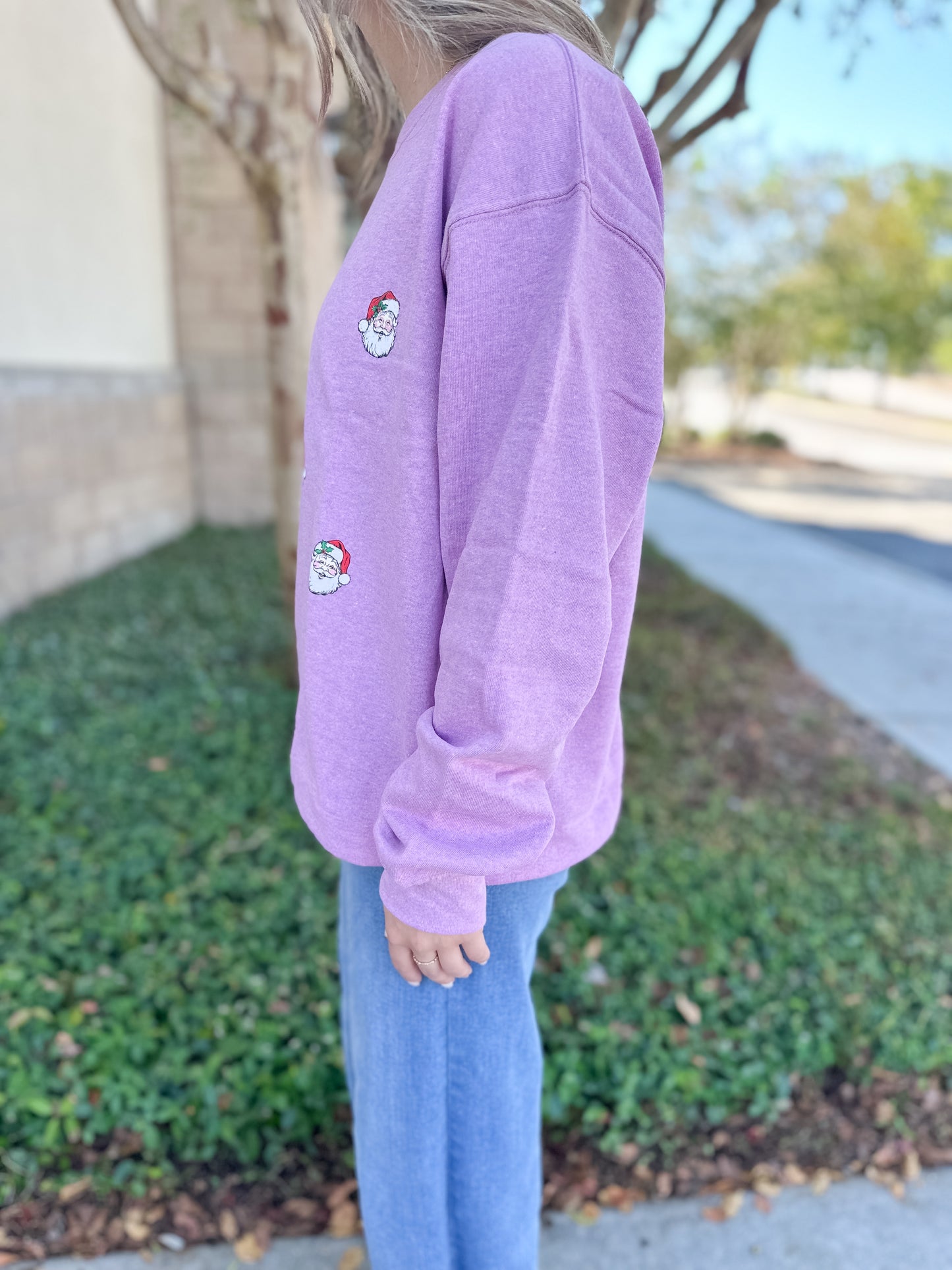 Jolly Santa Crewneck - Bubblegum