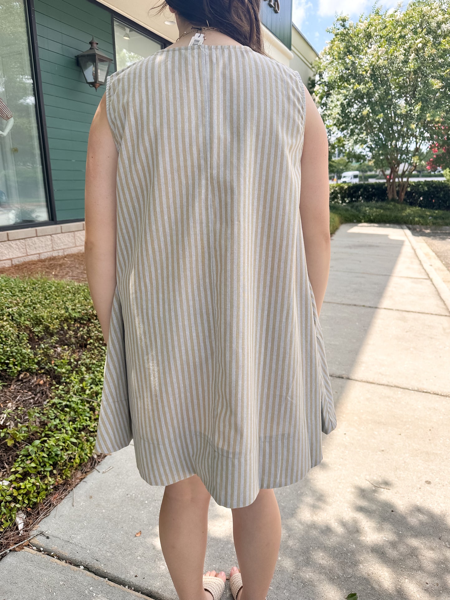 Vintage Stripe Mini Dress