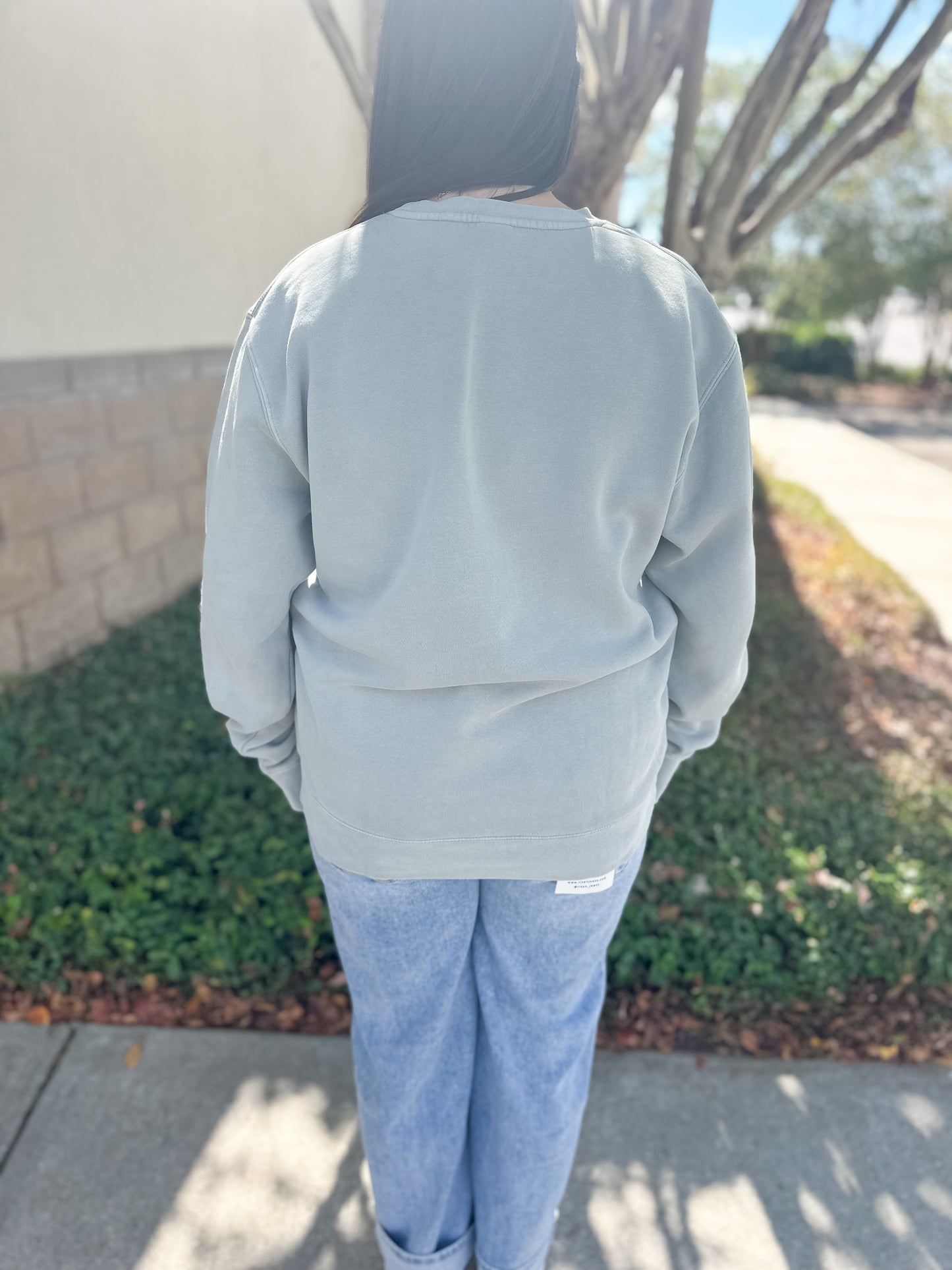 Old Row Logo Sweatshirt - Sage/Navy