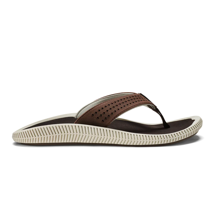OluKai Men’s Ulele Water-Ready Beach Sandal - Dark Wood|Dark Wood