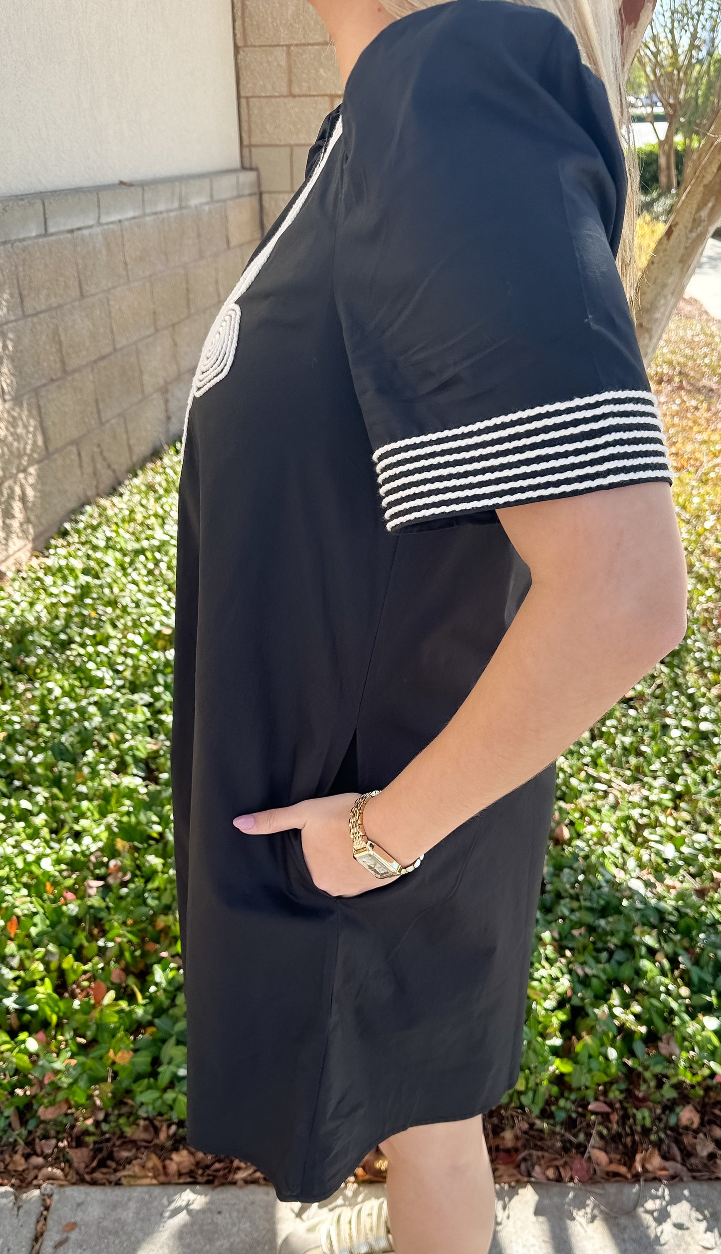 Sedona Embroidered Dress - Black