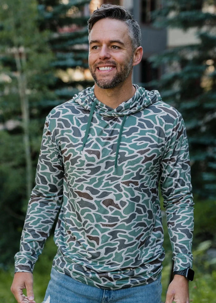 Men’s Burlebo Performance Hoodie - Retro Duck Camo