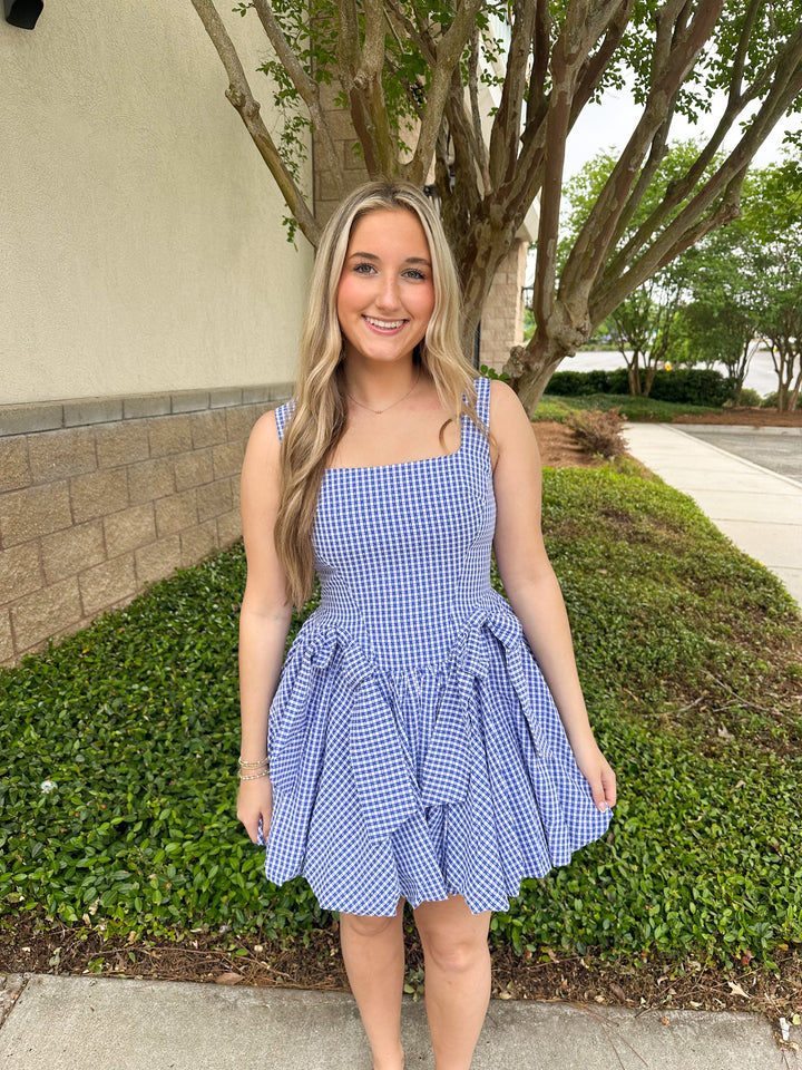 Gina Gingham Bubble Mini Dress
