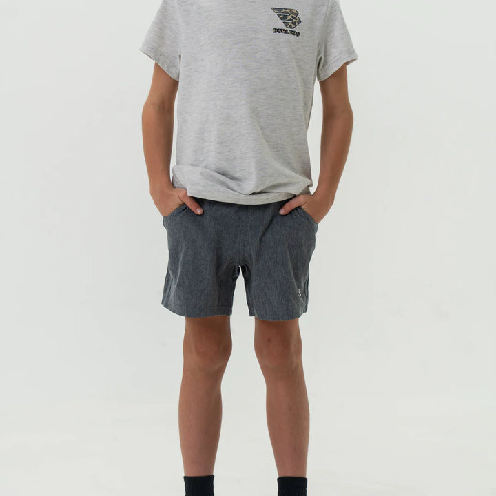 Burlebo Youth Athletic Short - Grizzly Grey - Deer Camo Liner
