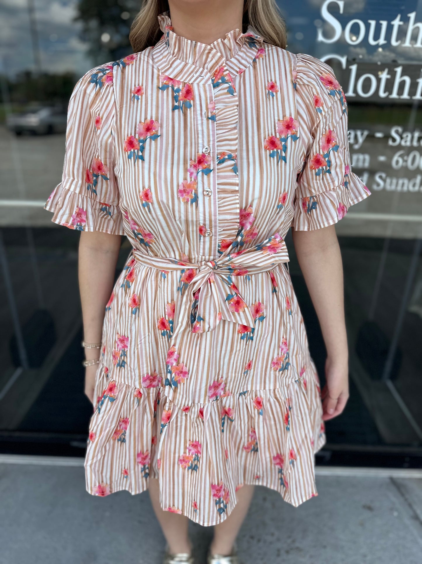 Linda Belted Dress
