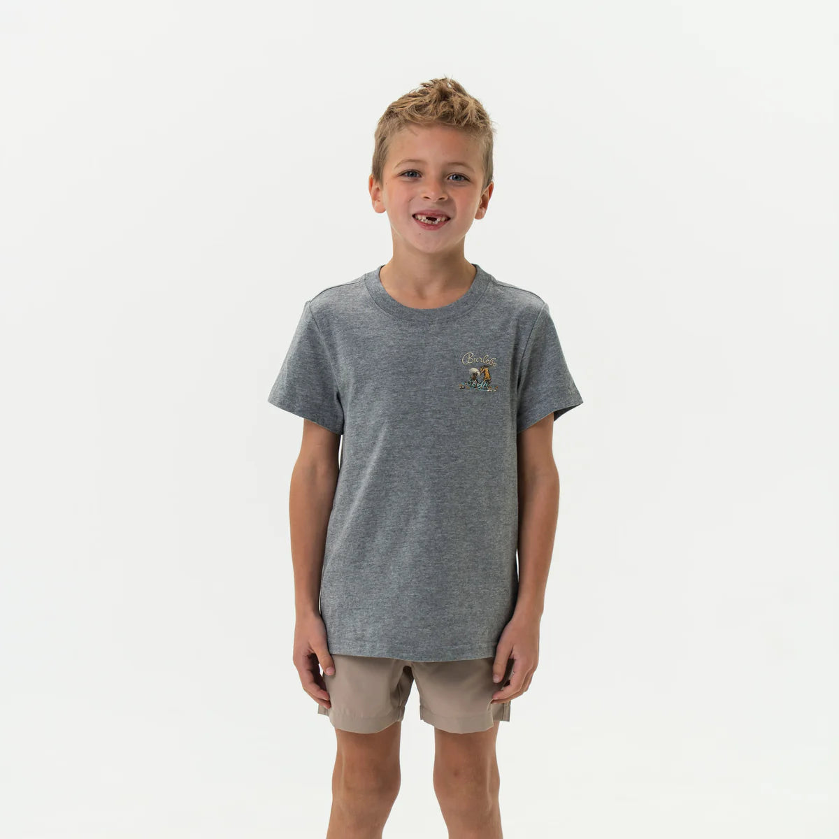 Burlebo Youth Cowboy Up S/S T-Shirt - Dark Heather Grey