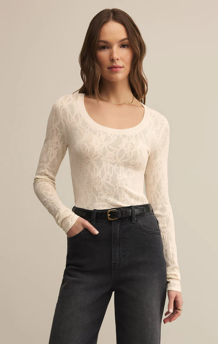 Tibi Scoop Mesh Sweater