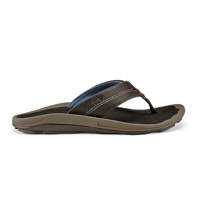 OluKai Men’s Kipi Beach Sandal - Espresso|Espresso