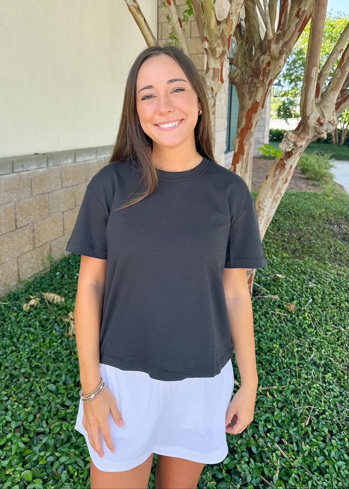 Free Fly Women’s Bamboo Current Boxy Tee - Black