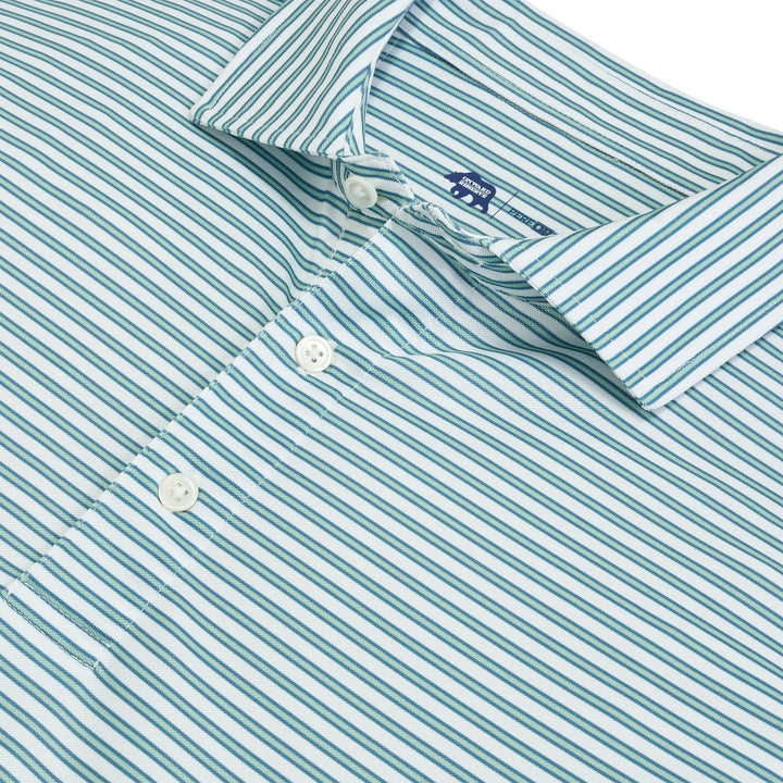 Onward Reserve Guide Stripe Performance Pique Polo - Surf
