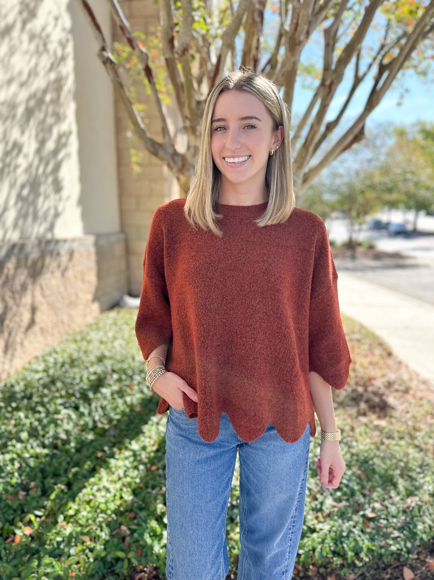 Mason Scalloped Sweater