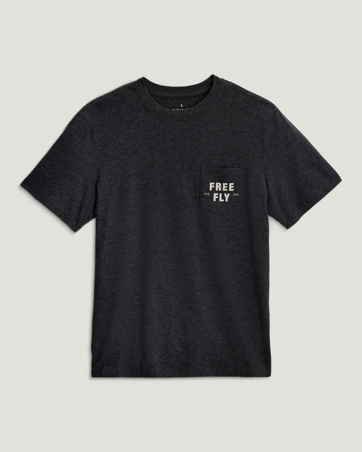 Free Fly Men’s Gear & Goods Pocket S/S T-Shirt - Heather Black