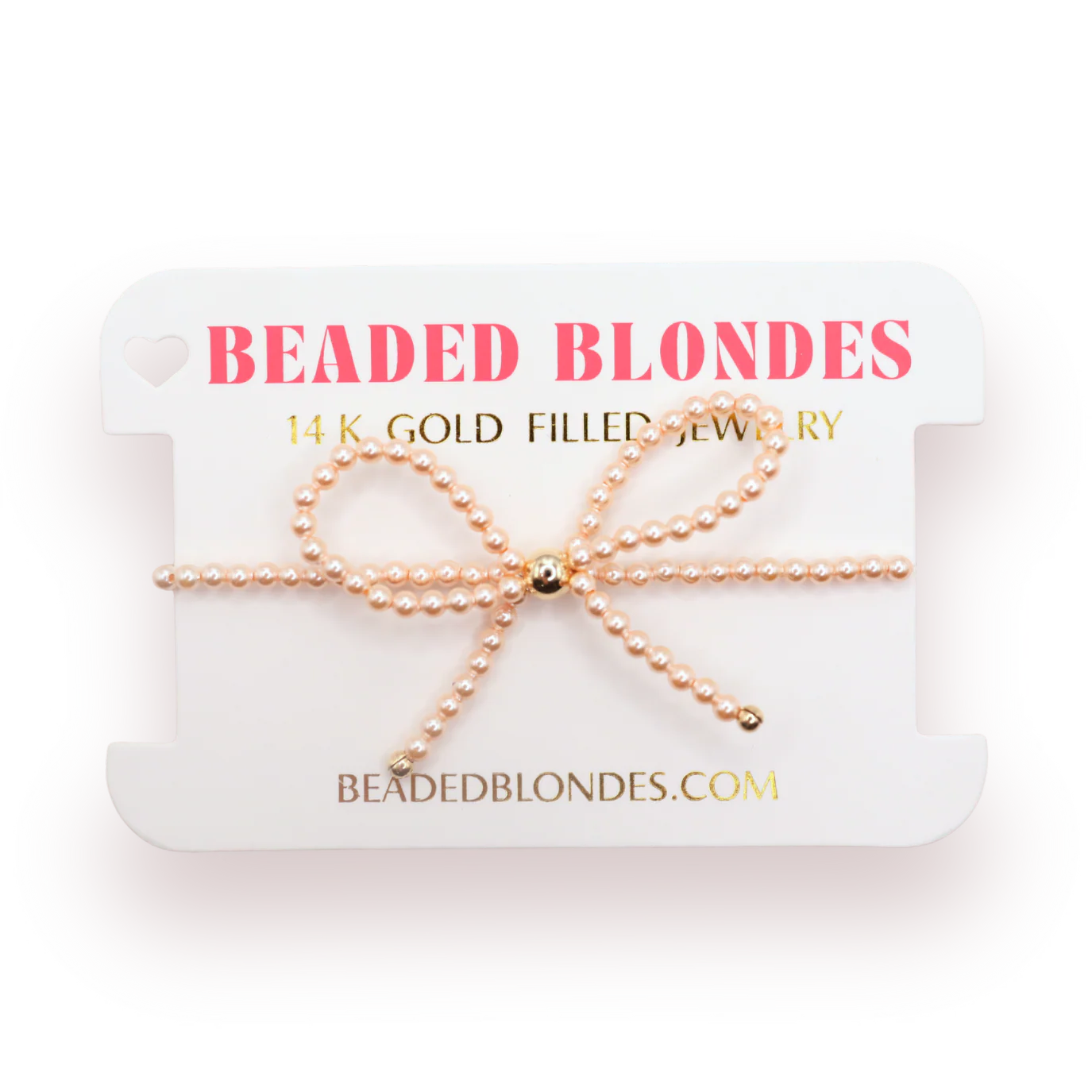 Beaded Blondes - Champagne Pearl Bow