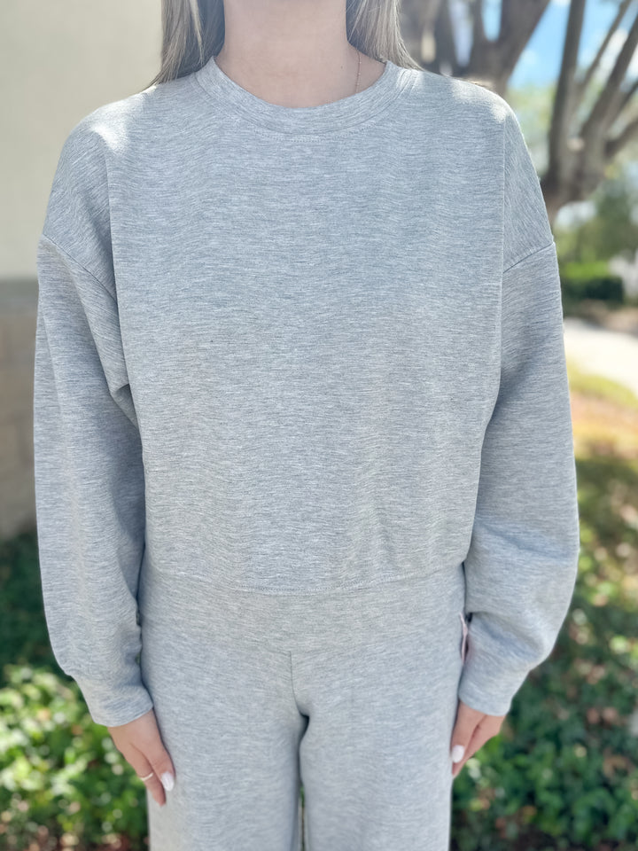 Simply Pullover Crewneck - Heather Grey