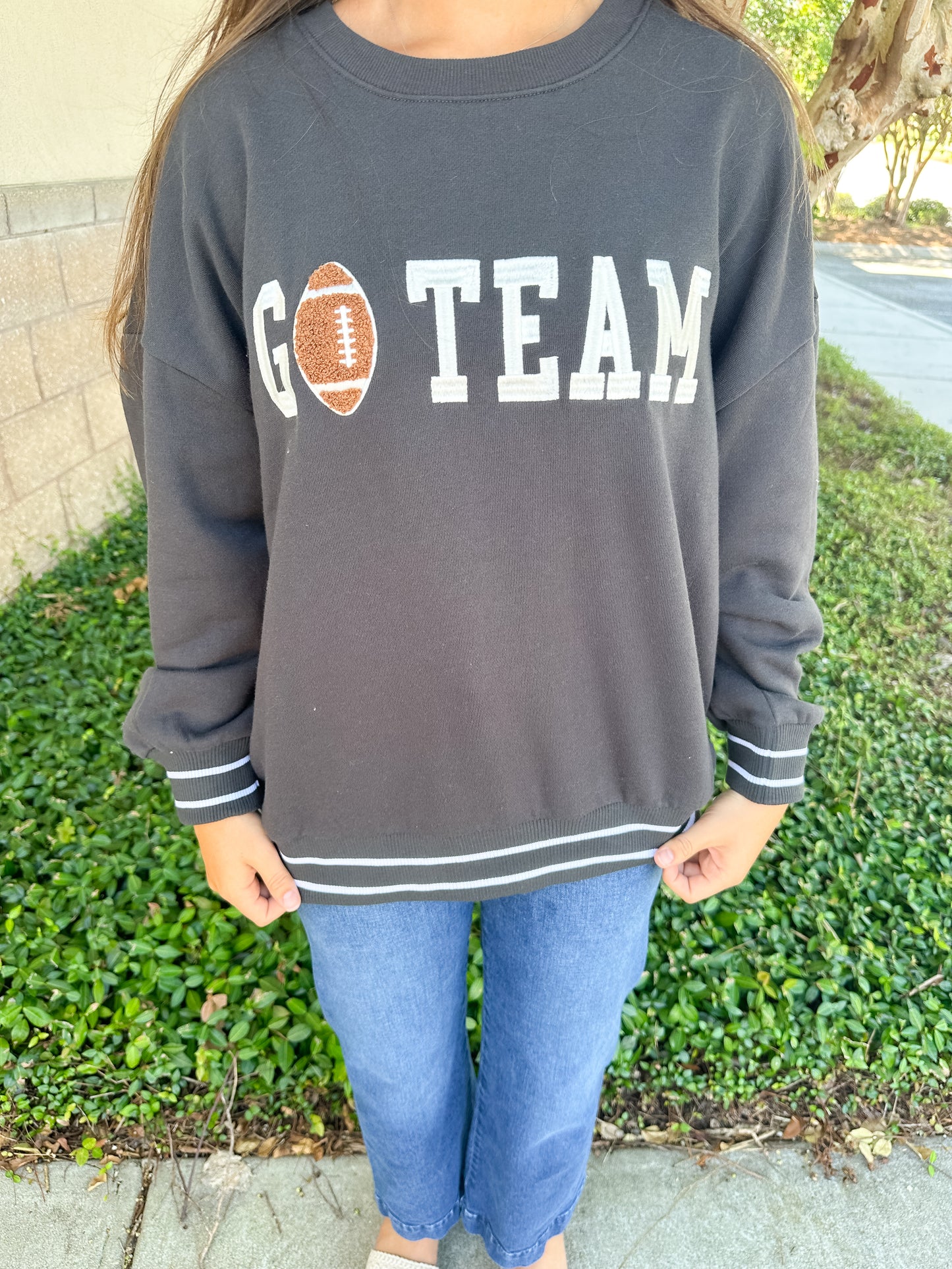 Oversize Go Team Sweatshirt - Black Sand