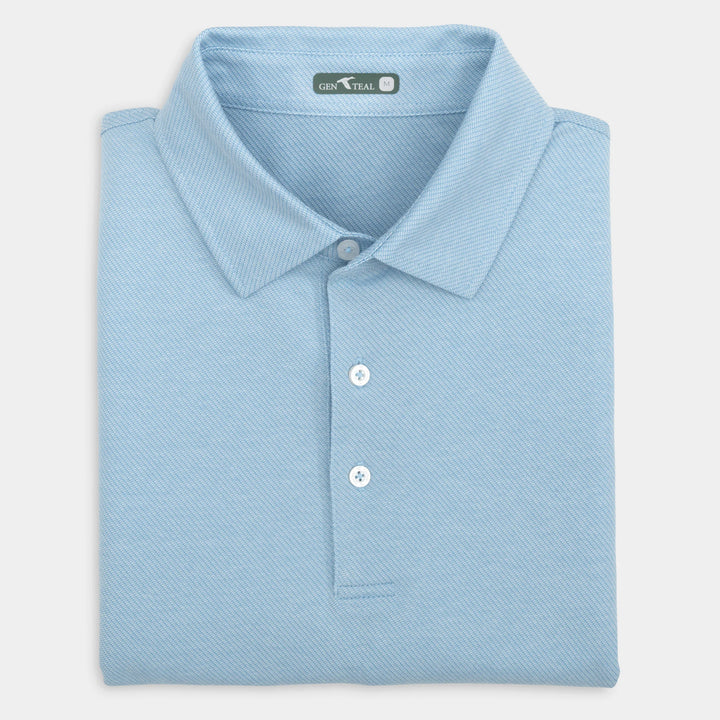 Genteal Spring ‘25 Scales Textured Polo - Bluebell