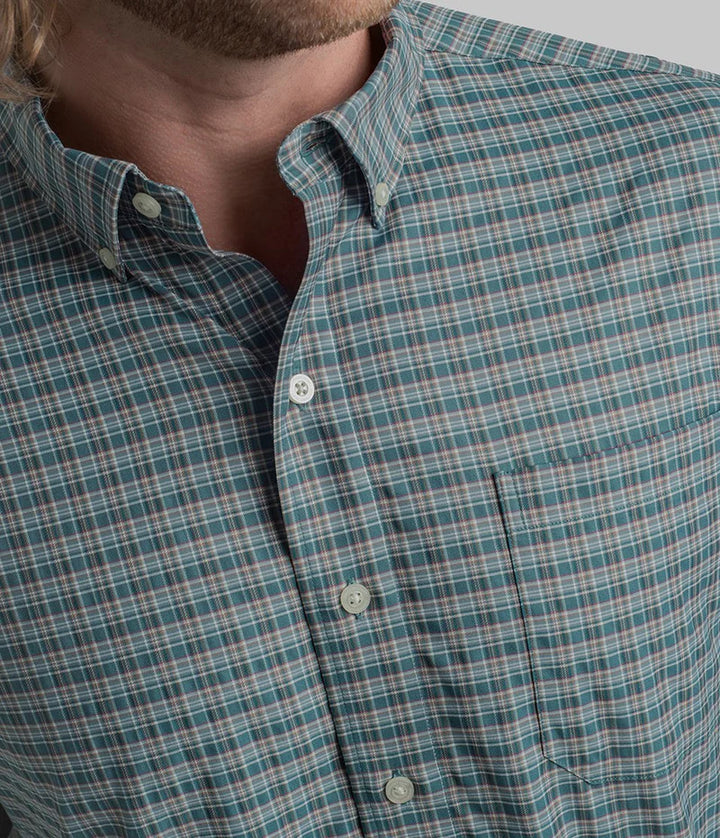 SSCO Men’s Bennett Plaid Button Down - Bayou Teal