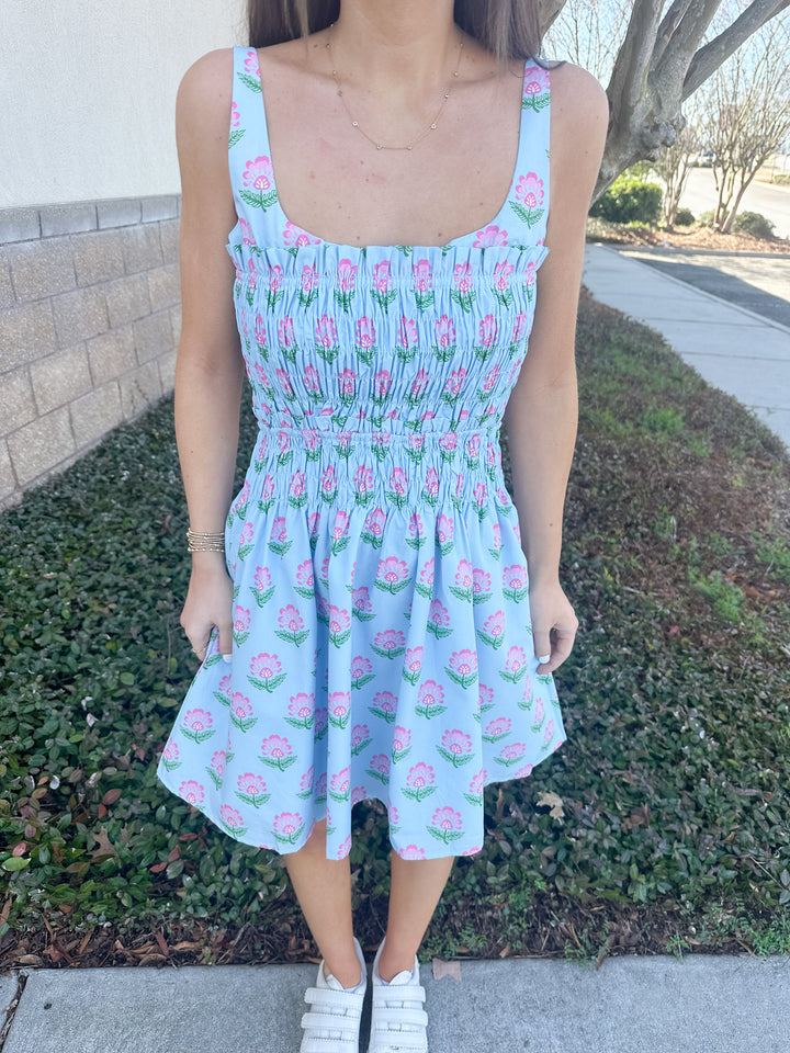 Zoe Smocked Mini Dress