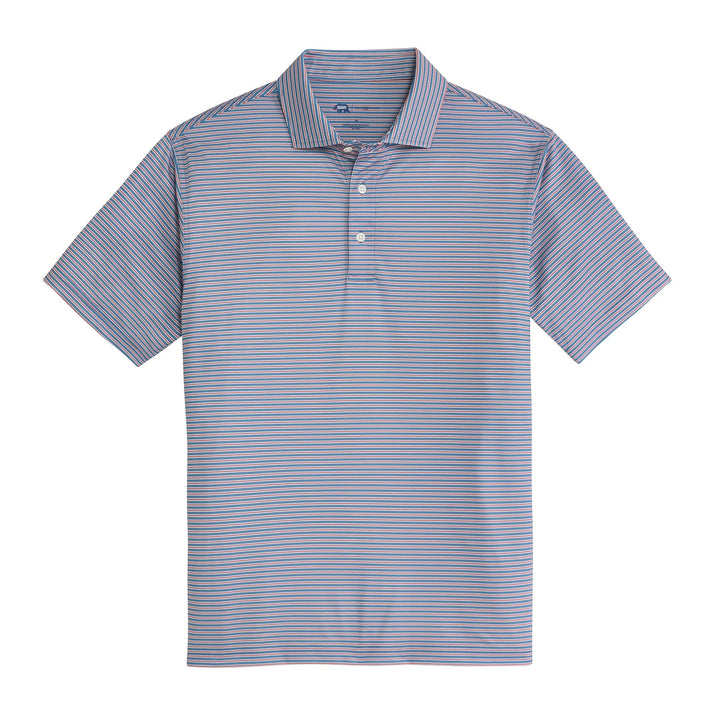 Onward Reserve Trophy Stripe Performance Pique Polo - Captains Blue