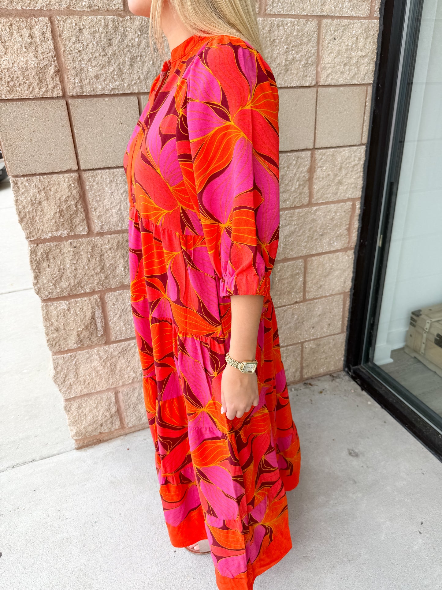 Cameron Dress - Glow Over Fire