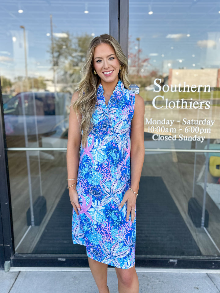 Ivy Collar Dress - Crab