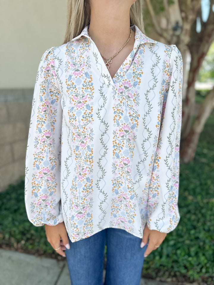 Kayla Top - Ivy Lane Ivory