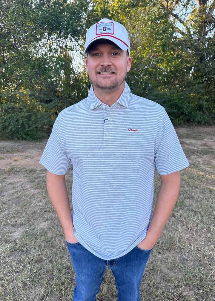 Onward Reserve UGA Dawgs Vintage Script Row Stripe Icon Polo