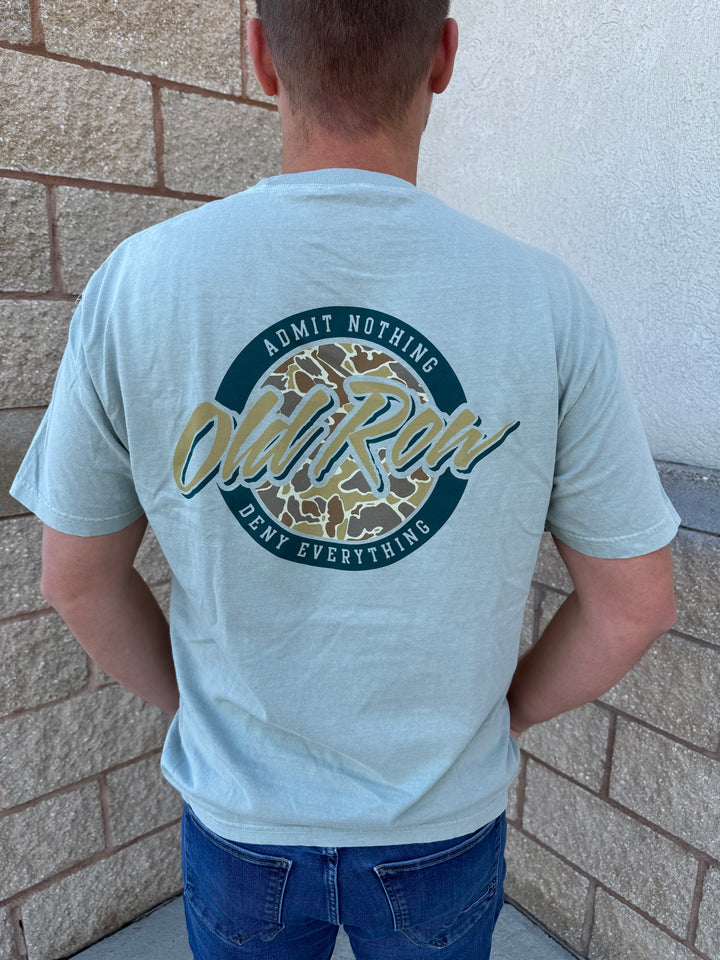 Old Row Outdoors 80s Camo Circle Pocket S/S T-Shirt - Light Green