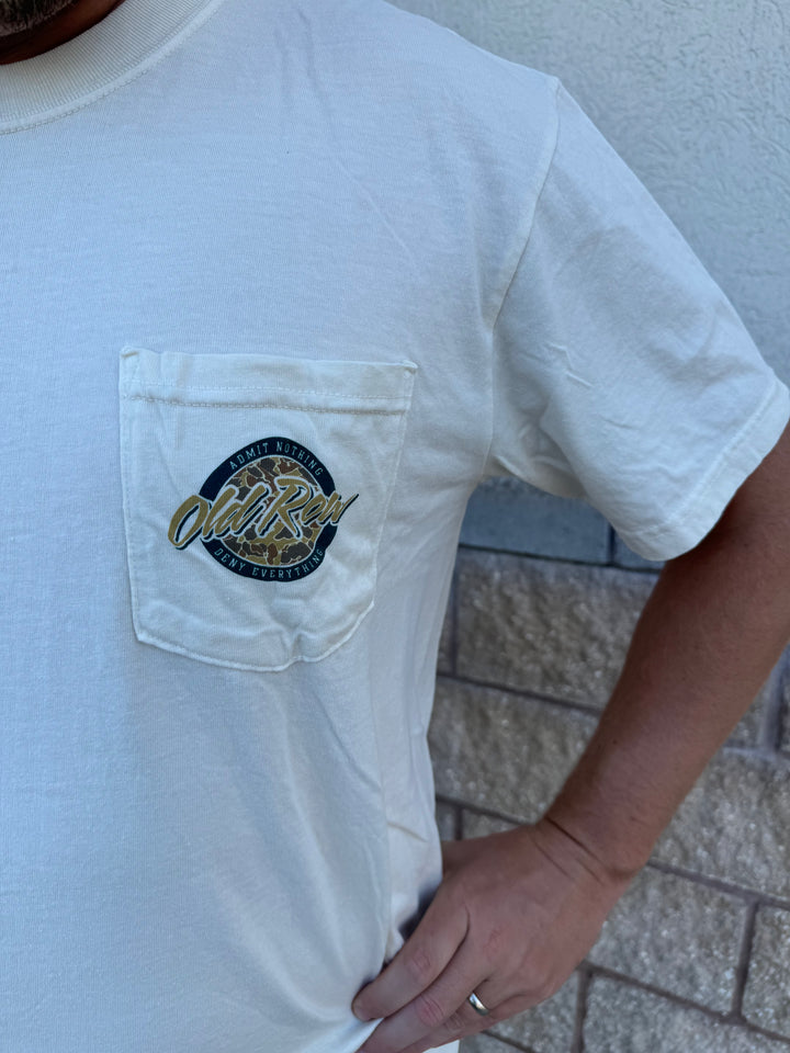 Old Row Outdoors 80s Camo Circle Pocket Tee - Ivory