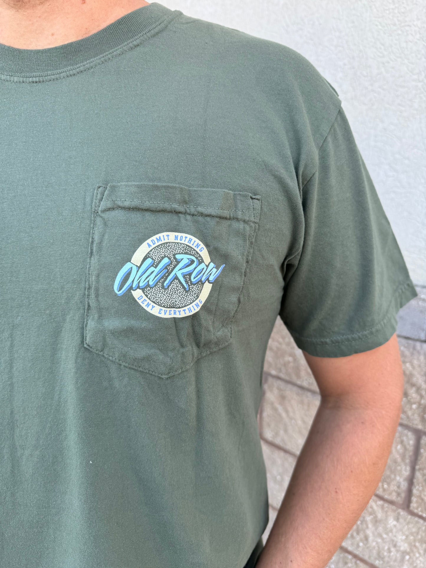 Old Row Circle Logo Pocket S/S T-Shirt - Sage