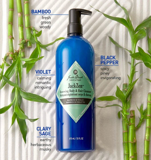Jack Black JackZen™ Renewing Body & Hair Cleanser 33oz Bottle