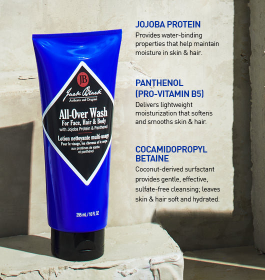 Jack Black All-Over Wash for Face, Hair & Body 10 Oz