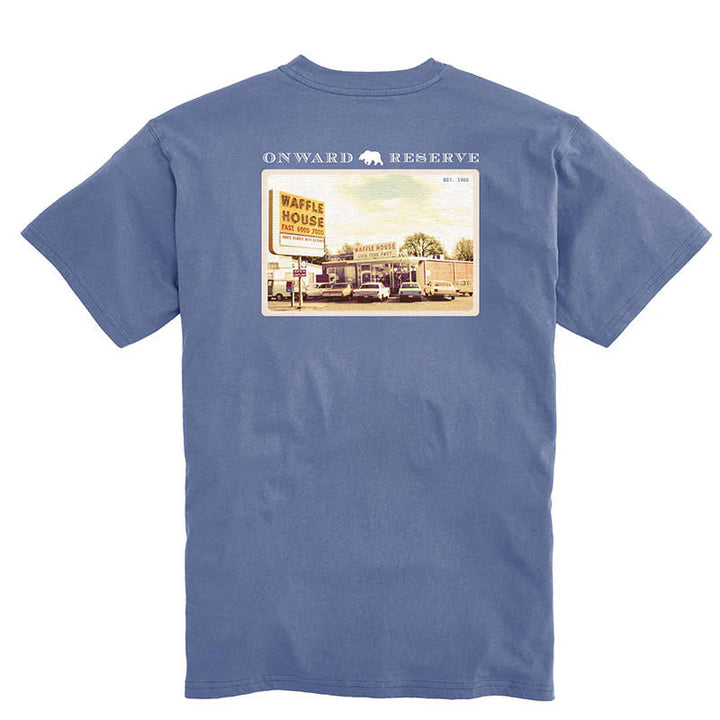 Onward Reserve Waffle House Postcard Tee - Washed Blue