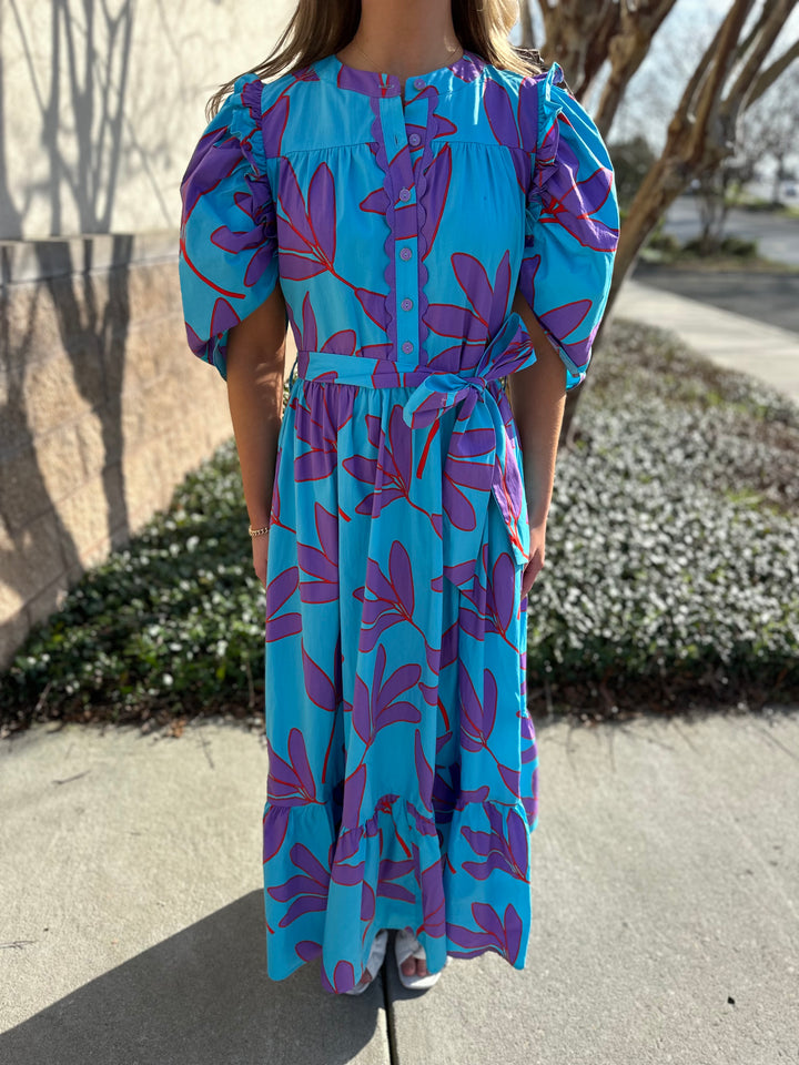 Jayla Palm Maxi Dress