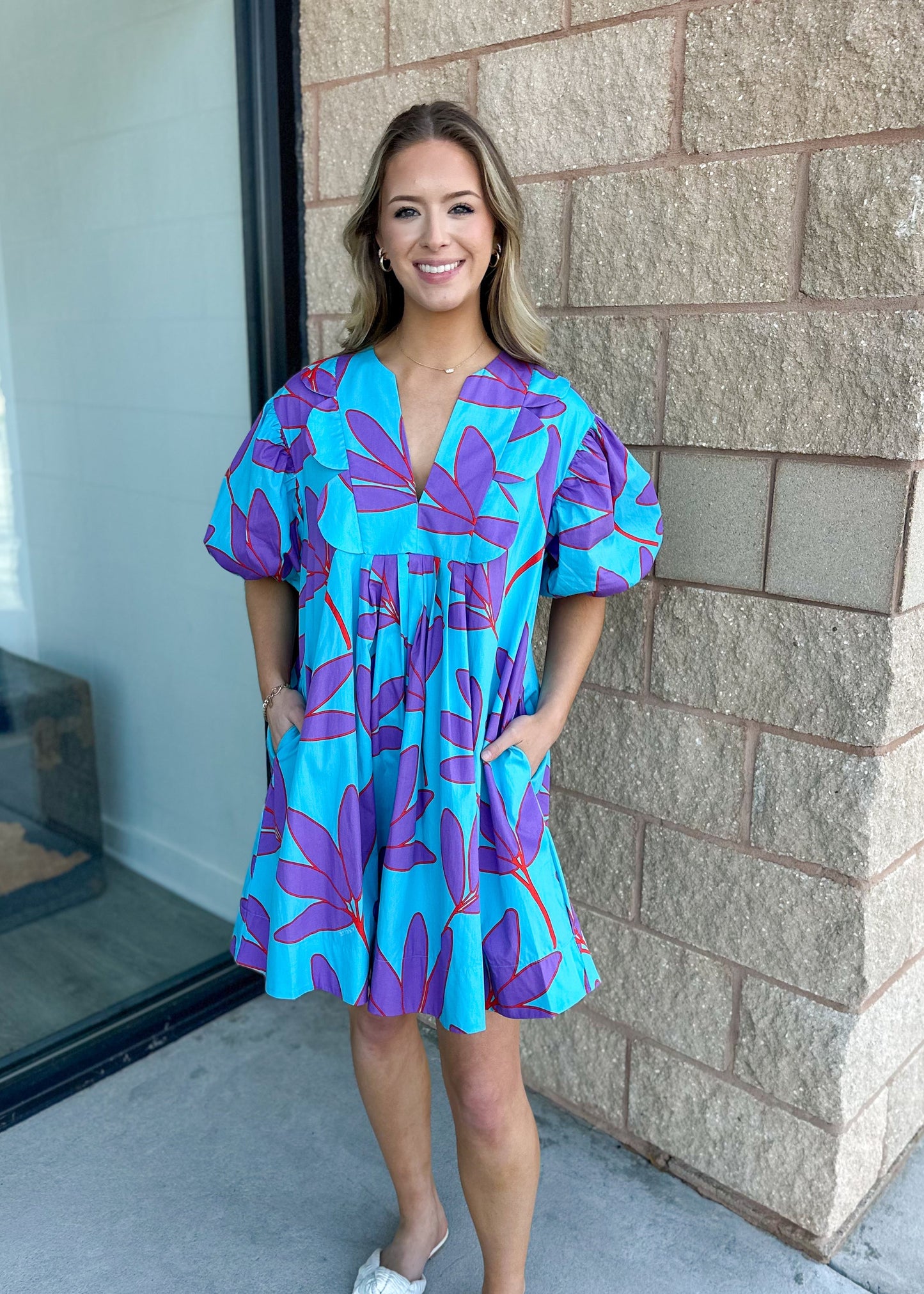 Marty Scalloped V-Neck Dress