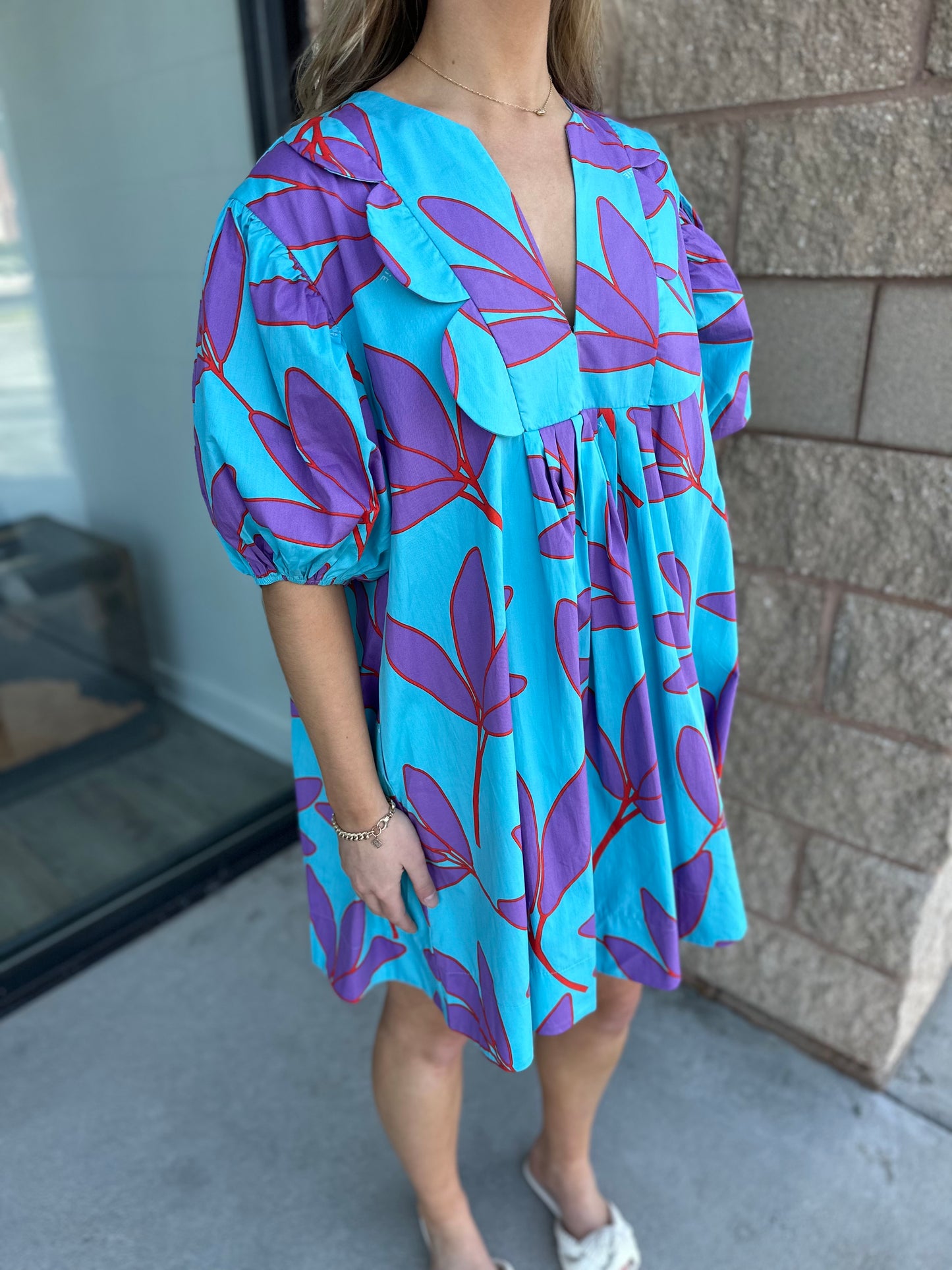 Marty Scalloped V-Neck Dress