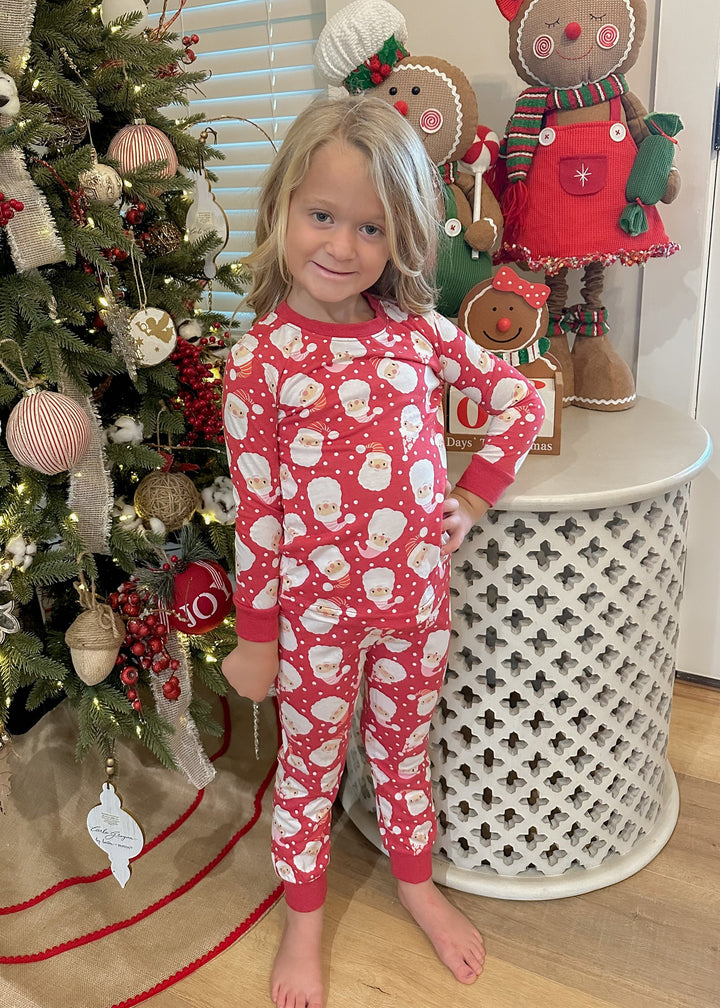 J. Marie Youth Pajama Set - Red Santa