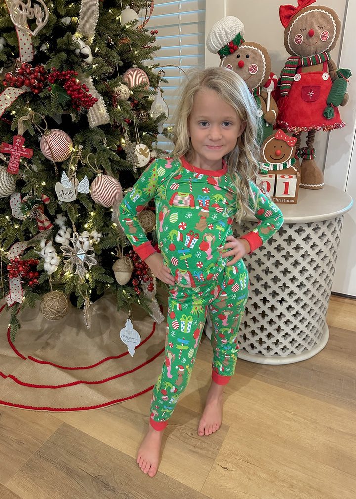 J. Marie Youth Pajama Set - Grinch