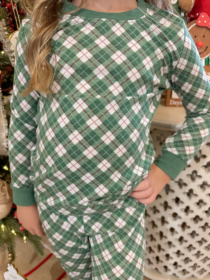J. Marie Youth Pajama Set - Christmas Plaid