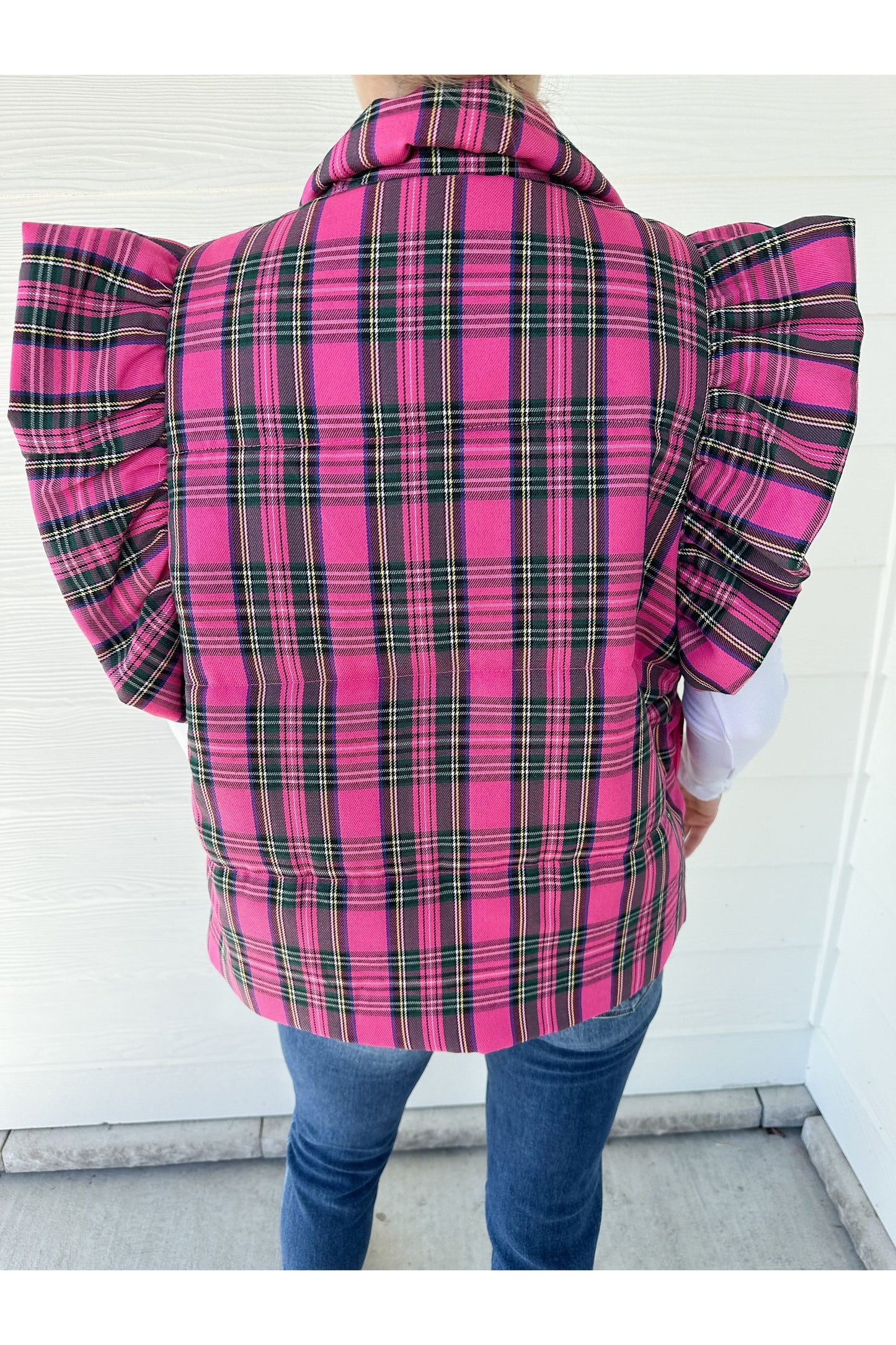 Perfectly Plaid Vest: Pink