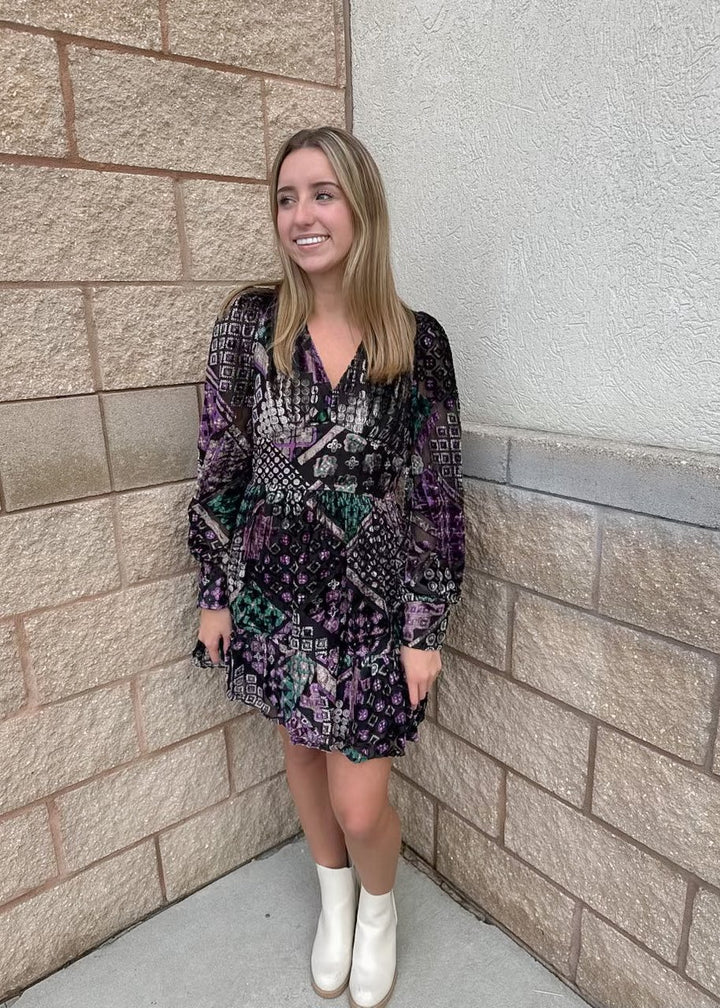 Velvet Burn-Out Dress